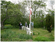 Hestebedg�rd - flagstangen rejses 14. maj 2011