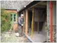 Hestebedg�rd - renovering af v�g i v�rksted og br�nderum 14. oktober 2016.